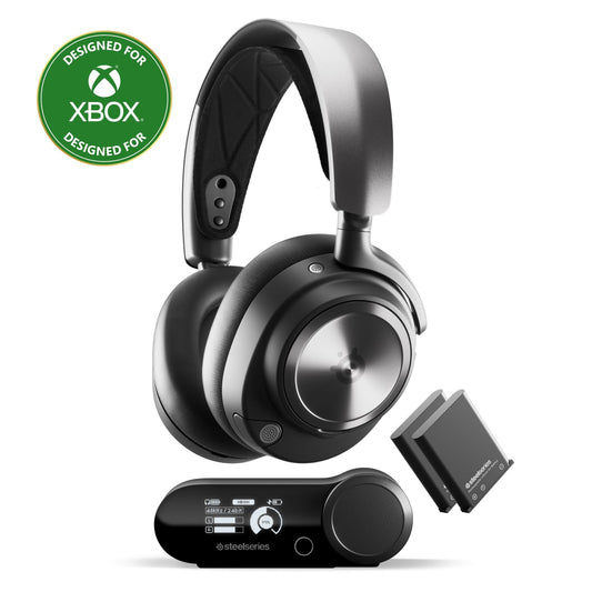 SteelSeries Arctis Nova Pro Wireless Xbox Multi-System Gaming Headset - Premium Hi-Fi Drivers - Active Noise Cancellation Infinity Power System - Stealth Mic - Xbox, PC, PS5, PS4, Switch, Mobile