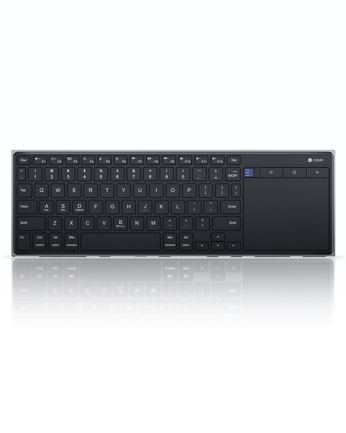CZUR K5S Bluetooth Keyboard with Touchpad, Wireless & Wired Keyboard