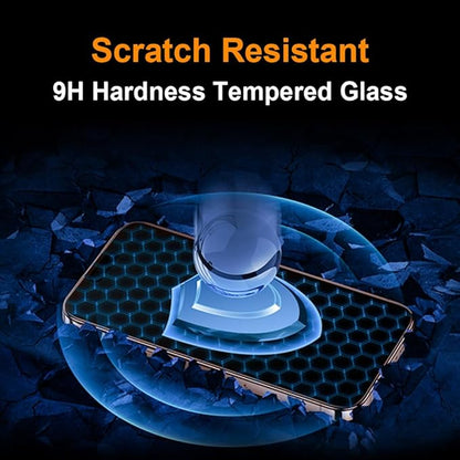 OneFish Screen Protector Glass for iPhone 14 Pro Max/ 15 Plus, 9H Glass Scratch Resistant, Dynamic Island Compatible, HD Clarity Tempered Film with Installation Frame, Easy Installation, 2Pack.