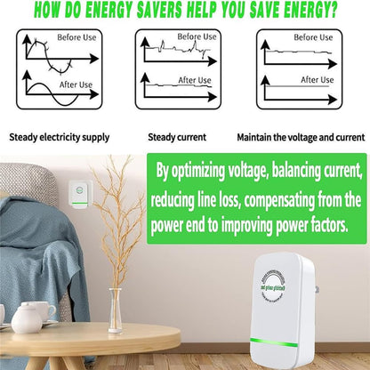 Elon-musk's Electricity Saving Box Stop Watt Stopwatt Energy Saving Device Save Energy Saving Device Energy Saving Power Strip for Home Office US Plug 90v-250v 30kw Rated Green (5PCS White)