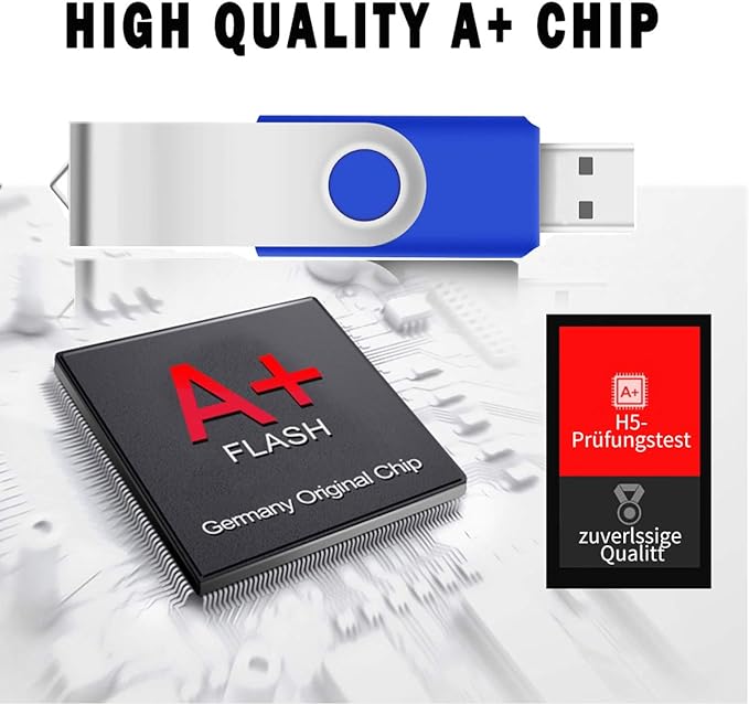 128MB Bulk Flash Drive 50 Pack EASTBULL FAT32 USB 2.0 Drive Pack (Blue)