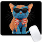 Square Mouse Pad Cartoon Black Bulldog-1,Gaming Mouse Pads for Desk,Soft Computer Waterproof Non-Slip Mouse Mat
