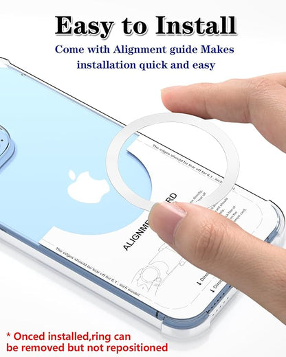Metal Ring 10PCS,Ultra-Thin(0.4mm) for MagSafe Sticker,Magnetic Adapter,Phone Cases&Wireless Charger,Compatible with iPhone 16/15/14/13,Galaxy S24/S23/S22/Kindle (Silver 10PCS)