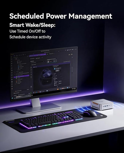 KAMRUI Hyper H2 Mini Gaming PC, in-tel Core i9-11900H (Beat 1195G7/5825U, up to 4.9GHz) 32GB RAM 1TB SSD Mini Desktop Computers, Triple 4K Display 6*USB3.2, USB-C, HDMI, DP, WiFi6, BT5.2, Office Home