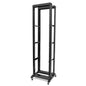 GlobalRack 27U Open Frame Rack on Wheels,Depth 15.75" Mobile IT Cabinet