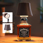 WILIT Wireless Bottle Lamp for Liquor Bottles, 3-Level Brightness LED Night Lights, Wine Lamp for Home Decor, Unique Table Lamp with RGB Lights, Rechargeable Bottle Lights for Bedroom, Black