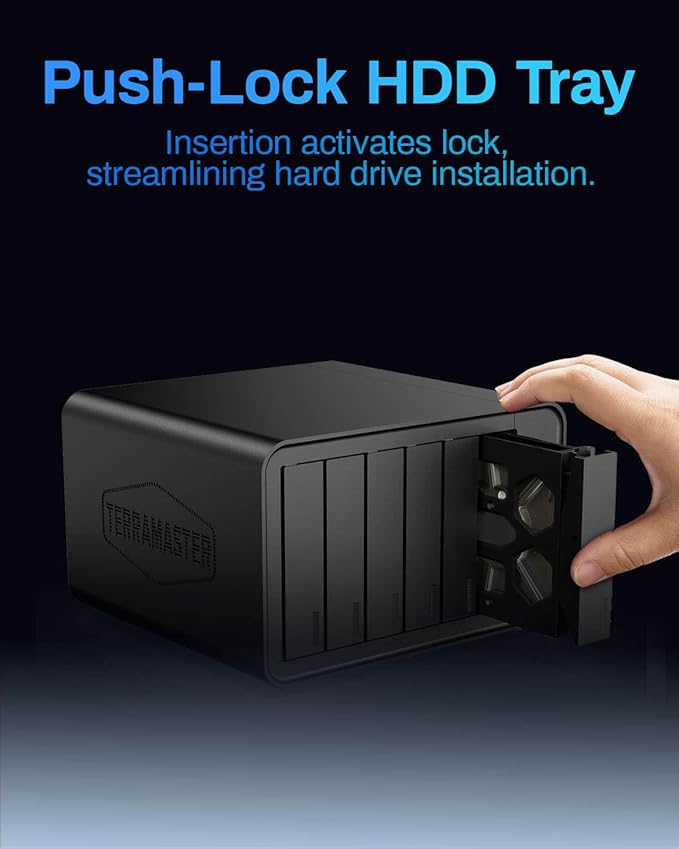 TERRAMASTER F6-424 NAS Storage 6Bay - N95 Quad-Core CPU, 8GB DDR5 RAM, Dual 2.5GbE Ports, Network Attached Storage with High Performance (Diskless)