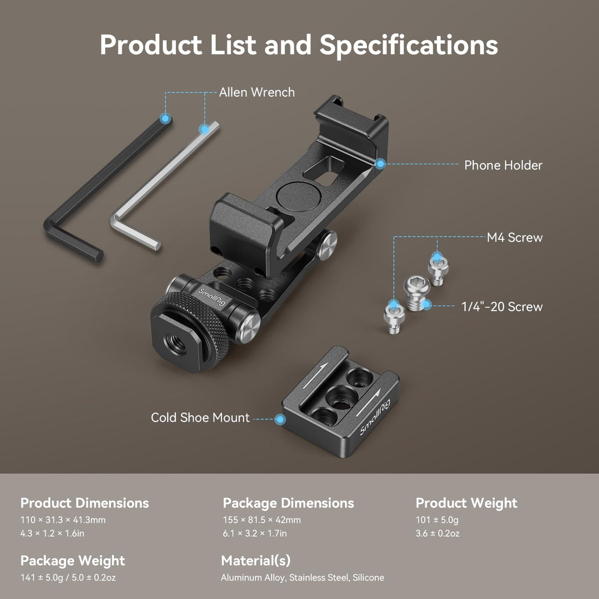 SmallRig Adjustable Phone Mount for DJI Stabilizers - 4301