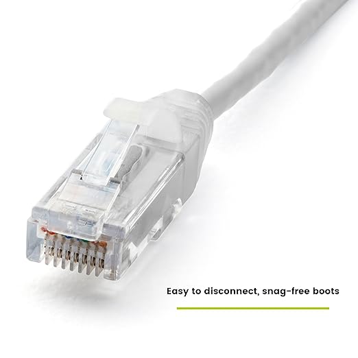TRUECABLE Cat6 Component Rated Patch Cable, Unshielded (U/UTP), 10ft, White, 28AWG Solid Copper, Snagless 10G High-Speed Ethernet Cable, PoE++ 4PPoE 100W, UL Listed, RoHS-3, 5 Pack