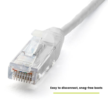 TRUECABLE Cat6 Component Rated Patch Cable, Unshielded (U/UTP), 3ft, White, 28AWG Stranded Pure Copper, Snagless 10G High-Speed Ethernet Cable, PoE++ 4PPoE 100W, UL Listed, RoHS-3, 1 Pack