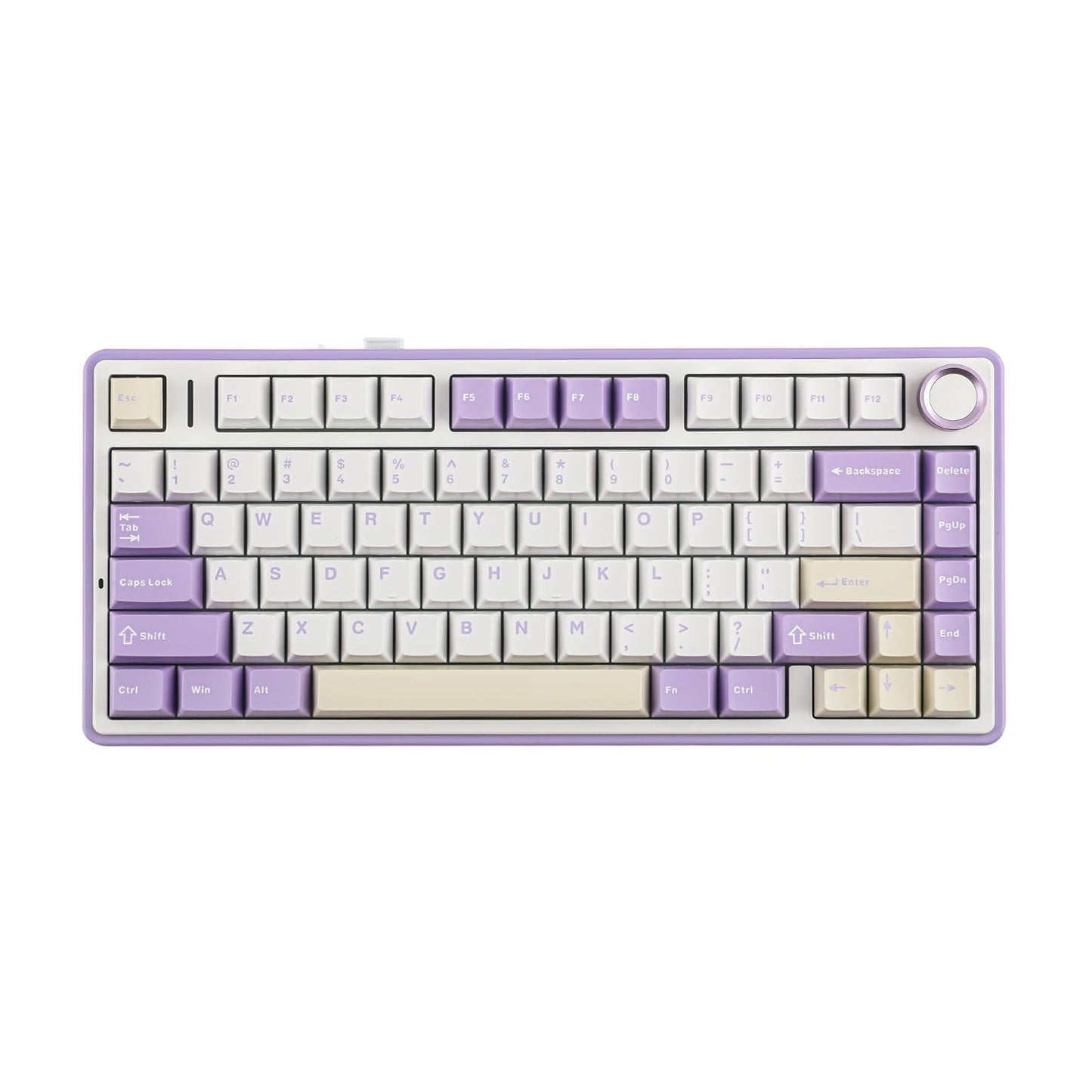 EPOMAKER x Aula F75 Gasket Mechanical Keyboard, 75% Wireless Hot Swappable Gaming Keyboard with Five-Layer Padding&Knob, BT/2.4GHz/USB-C, RGB (Purple, LEOBOG Reaper Switch)