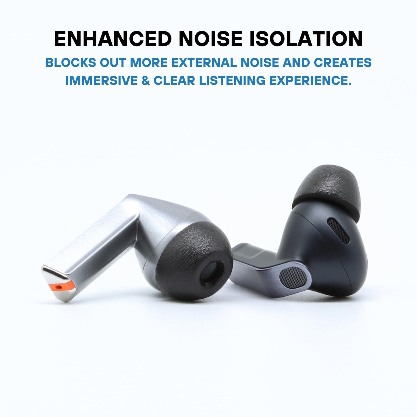 Comply TrueGrip MAX Premium Memory Foam Replacement Ear Tips, Black Large