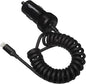 Amazon Basics 12W (5V, 2.4A) Fast Charging Car Charger with Coiled Lightning Cable for iPhone, iPad and Apple Devices, 1.5 ft - Black