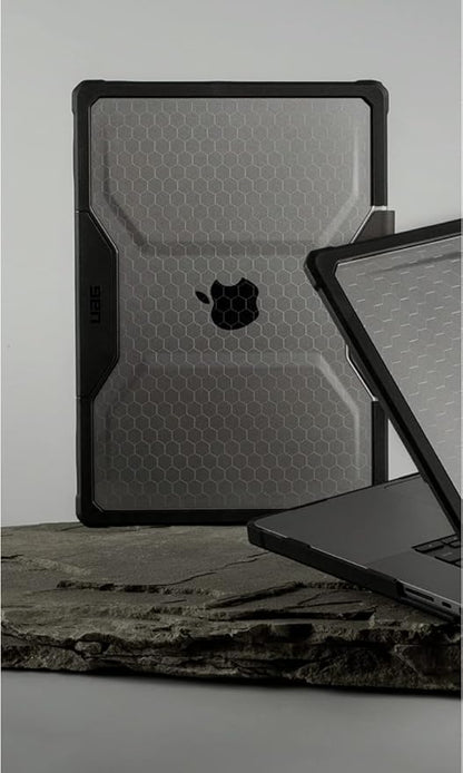 URBAN ARMOR GEAR UAG Designed for MacBook Pro 16 inch Case 2023-2024 M4 M3 Max/Pro (A2991 A3403 A3186) Rugged Lightwieght Touch ID Military Grade Dropproof Plyo Laptop Cover, Translucent Clear Ice