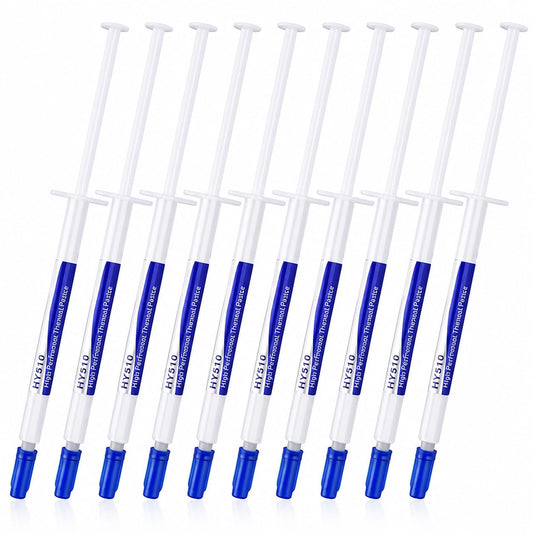 MoneyQiu HY510-10PCS(1PCS-1g) CPU Thermal heatsink Paste Silicone Grease Compound Carbon Based High Performance Non-Conductive for pc CPU gpu PS4 10 Gram