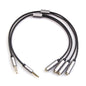 REXUS Black 2-Pack 3.5mm Y Splitter Stereo Audio Cable 4-Pole Male to 2 Female for Headphone, Headset Splitter Adapter Extension Aux Cable, Compatible MobilePhone and New Laptop(M22F35Hx2)