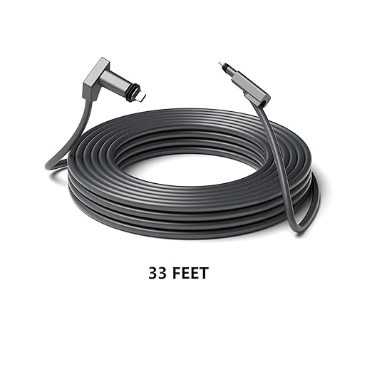 33FT Replacement Cable for SpaceX Starlink Rectangular Satellite V2, Standard Actuated Gen 2 Extension Cable with Waterproof End Caps