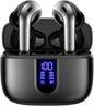 TAGRY Bluetooth Headphones True Wireless Earbuds 60H Playback LED Power Display Earphones with Wireless Charging Case IPX5 Waterproof in-Ear Ear buds with Mic for TV Smart Phone Laptop Computer Sports