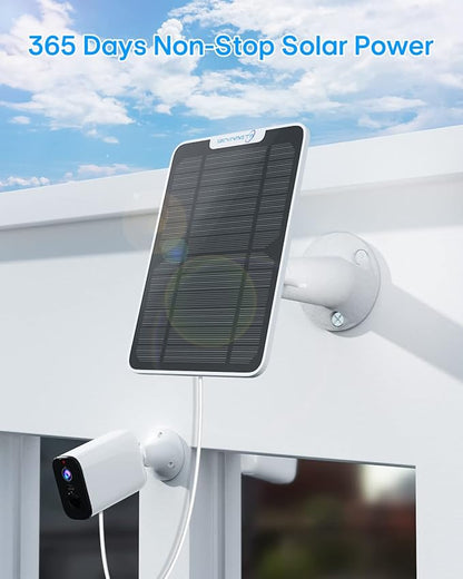 6W Solar Panel Charger Compatible with Arlo Ultra/Ultra 2/Pro 3/Pro 4/Pro 3 Floodlight Security Camera, Solar Panels Charging IP65 Weatherproof w/ 9.8ft Charging Cable Adjustable Wall Mount, 3 Pack