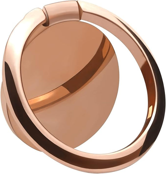 OBHEI Metal Cell Phone Ring Holder Finger Ring Stand, 360 Degree Rotation Ring Kickstand Grip Holder for Magnetic Car Mount, Rose Gold