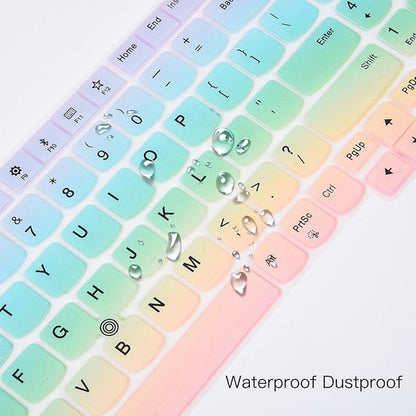 Keyboard Cover for Lenovo ThinkPad E15 Gen 4/3/2 E580 E590 E595, ThinkPad L15 Gen 2/1 L580 L590, ThinkPad T15 T15p P51s P52 P52s P53 P72 P73 T570 T575 T580 T590(NOT for P51 T560 T550) -Colorful