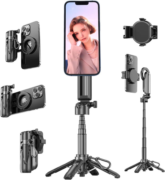 Magnetic Mini Selfie Stick Tripod Compatible with MagSafe for iPhone