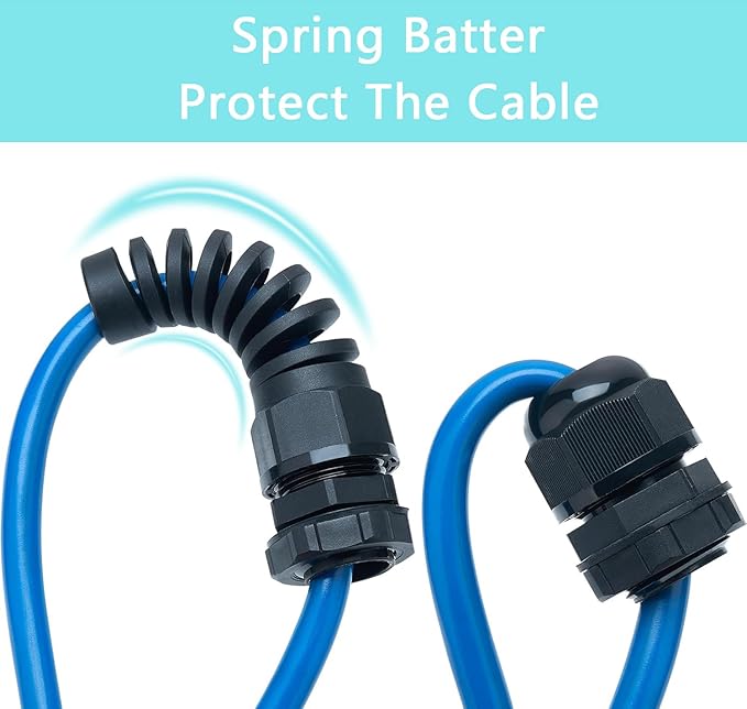 36 Pcs Waterproof Cable Gland,PG13.5(NPT 1/2) Thread(6-12mm), Suitable for Various,waterproof wire grommet Strain Relief Cord Connectors,Suitable for Various Electrical Installations"