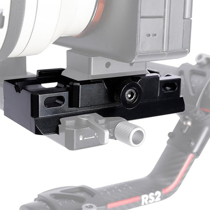 NICEYRIG Extended Quick Release Plate for Manfrotto-Style to Quick Release Clamp for Arca-Swiss, Tripod to Gimbal Adapter Applicable for DJI RS 4/4 Pro/3/3 Pro/2/RSC2, Ronin S - 563