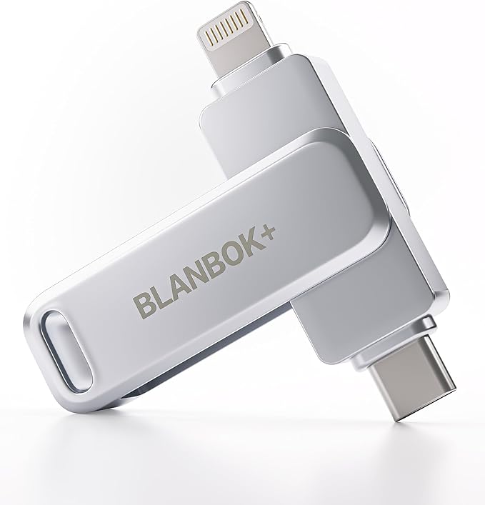 MFi Certified 256GB Flash Drive for iPhone Photo Stick, USB Thumb Drive Memory Stick High Speed USB Drive Photo Storage for iPhone Compatible for iPhone/iPad/Android/PC