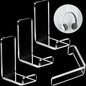 Weewooday 4 Pieces Headphone Hanger Holder Desk Adhesive Headphone Hook Wall Mount Headset Stand Acrylic Holder with Glues for General Purpose Game Earphone(Clear)