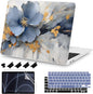 Teryeefi Compatible with MacBook Air 13 inch Case A2337 M1 Chip A2179 A1932 (Release 2018-2020),Protective Slim Cover + Keyboard Cover for 13.3 inch MacBook Air Retina Display & Touch ID, Art Florals