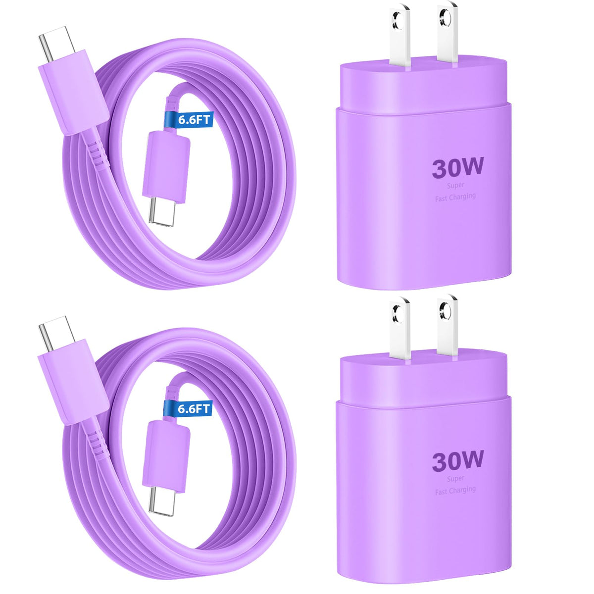 Phone 17 16 15 Charger Fast Charging,30W USB C Phone 17 16 15 Pro Max Charger Block &10FT Long Type C Cable Cord for i.Phone 17/17 Air/17 Pro/17 Pro Max/16/16 Plus/16 Pro Max/15/15 Pro Max,Purple