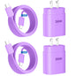Phone 17 16 15 Charger Fast Charging,30W USB C Phone 17 16 15 Pro Max Charger Block &10FT Long Type C Cable Cord for i.Phone 17/17 Air/17 Pro/17 Pro Max/16/16 Plus/16 Pro Max/15/15 Pro Max,Purple