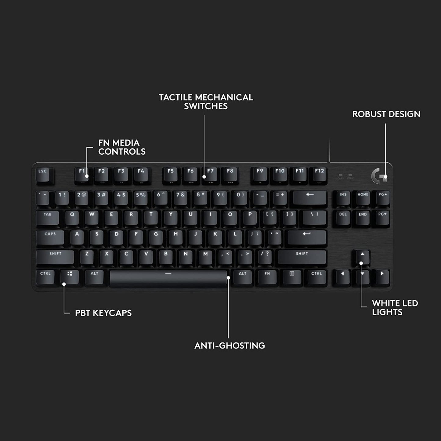 Logitech G413 TKL SE Mechanical Gaming Keyboard - Black
