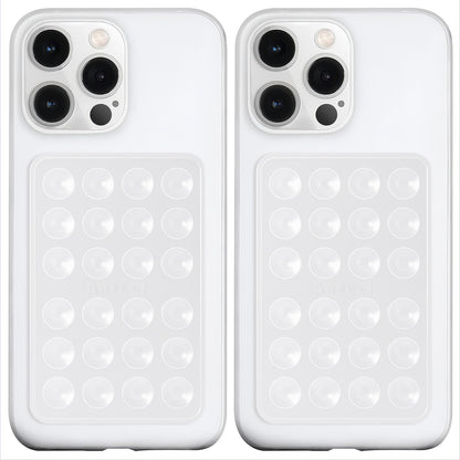 PKYAA Silicone Suction Phone Case Adhesive Mount, Upgraded Super Strong Grip, Durable, Easy to Use, Hands-Free Sticky Phone Holder for Selfies, Tiktok Videos, 2.56"x3.94" (TP&TP)