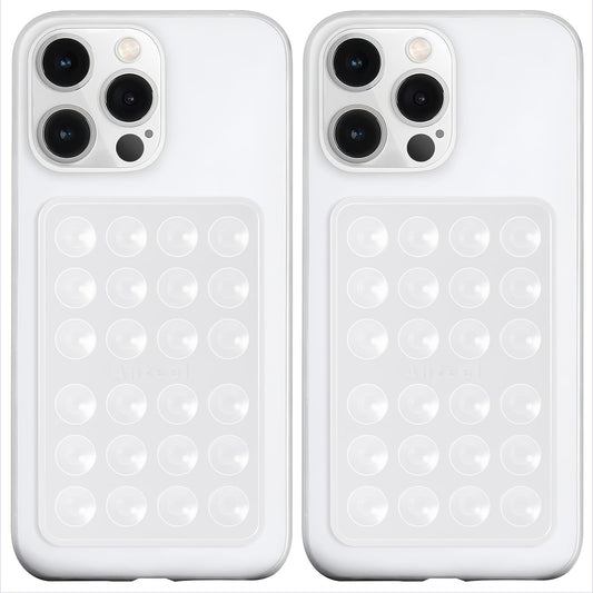 PKYAA Silicone Suction Phone Case Adhesive Mount, Upgraded Super Strong Grip, Durable, Easy to Use, Hands-Free Sticky Phone Holder for Selfies, Tiktok Videos, 2.56"x3.94" (TP&TP)
