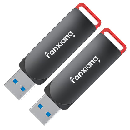 fanxiang 2 Pack 128GB USB Flash Drive, Metal Thumb Drives, USB 3.2 Up to 200MB/s Type A Memory Stick for Storage and Backup, F309