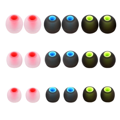 MMYQXI Replacement Earbud Tips Silicone Ear Tips Fit for in-Ear Headphones (Inner Hole 3.8mm -5.1mm) Earbud Replacement Tips 9 Pairs