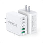 [2‑Pack] 60W 5‑Port Multiport USB‑C Wall Charger, PD3.0 Fast Charging Block