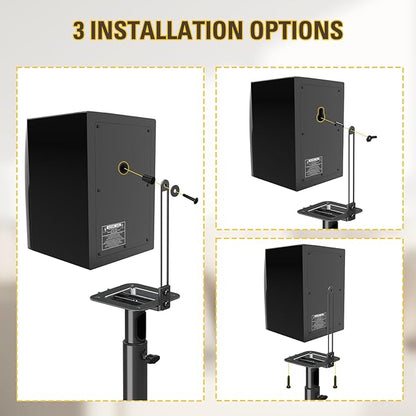 Mounting Dream Speaker Stands Height Adjustable for Satellite & Small Bookshelf Speakers, Set of 2 Floor Stand Mount for Bose Polk JBL Sony Yamaha and Others - 11LBS Capacity MD5402