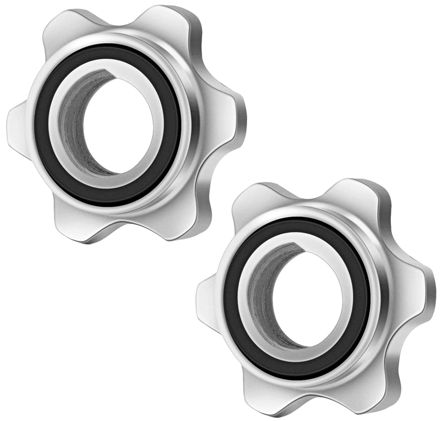 Lamoutor 2Pcs Anti-Slip Hex Nut Collar Screw for Barbell Dumbbell Weight Lifting 28mm