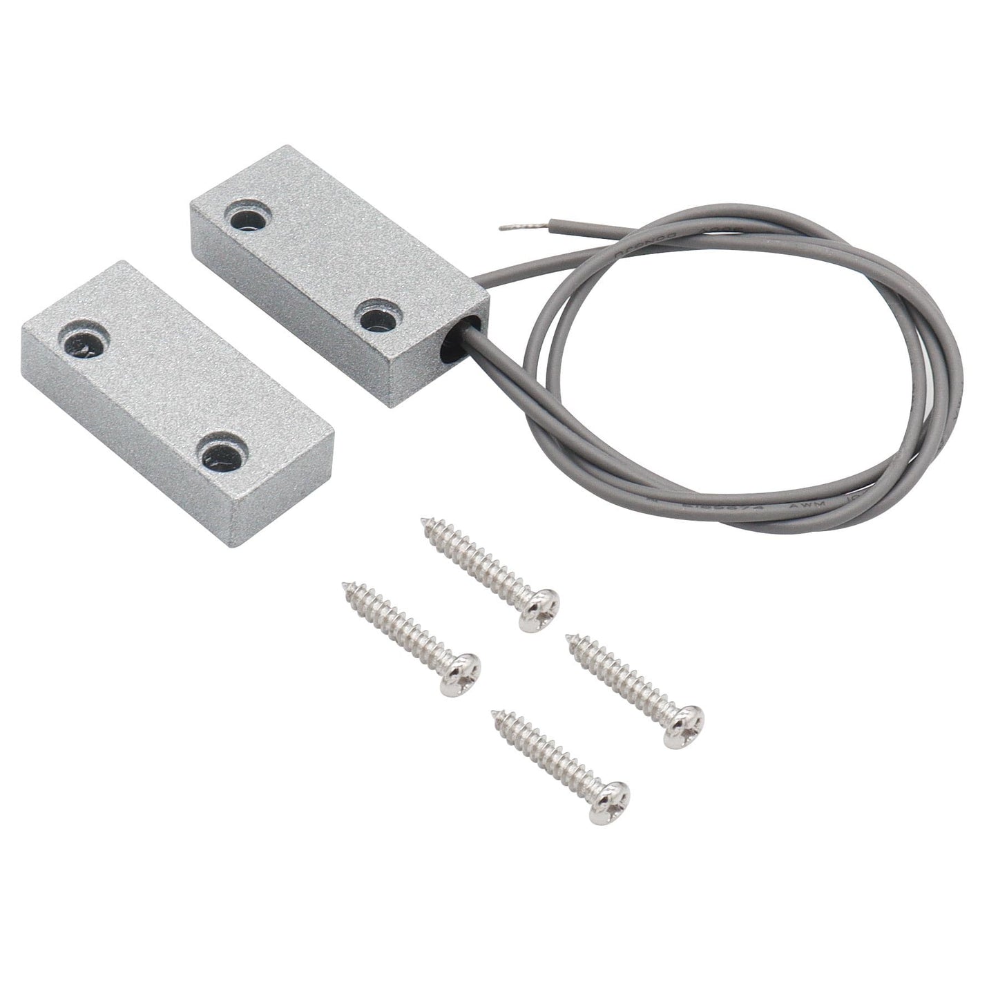 FOCMKEAS Magnetic Reed Switch, NO, 2 Wire, Zinc Alloy Sliver, MC-51