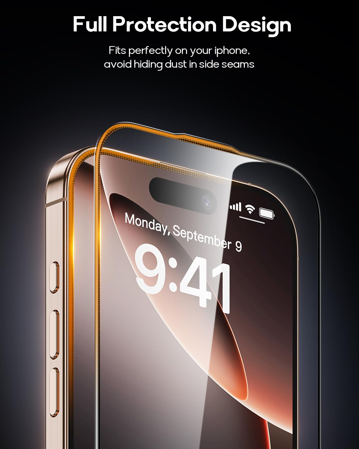 FUNCAT GLOBAL 3 Pack for iPhone 16 Plus Tempered Glass Screen Protector, Dust Free CABIN, Auto Positioning, Bubble Free, High Definition, Easy Installation,9H+ Hardness