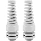 Strain Relief Cord Connector,LISTENJIALE 2Pcs NPT 1/4" Waterproof Cable Gland Flex Spiral Strain Relief Adjustable 4-8mm Cable Connector Nylon Joint with Gaskets(Black)