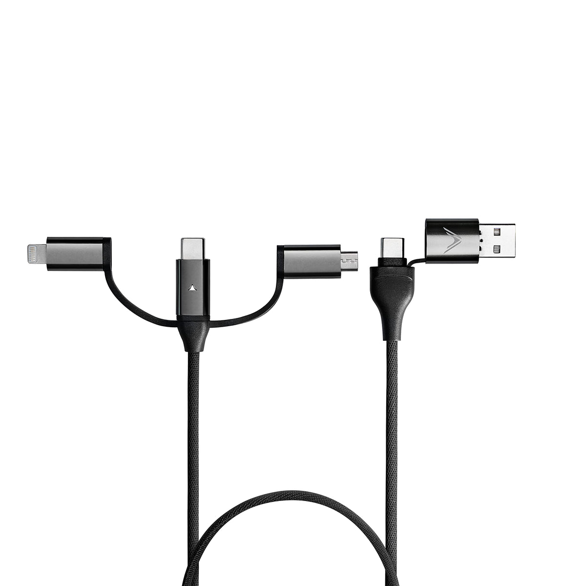 Futurizta Tech [Upgraded] Zeus-X 6-in-1 Universal Multi Cable (0.65ft/0.2m) Fast Charging 60W Laptop PD, QC3.0 & 27W Fast Charging & Data Sync, Military Grade Braided with Cable Organizer Strap