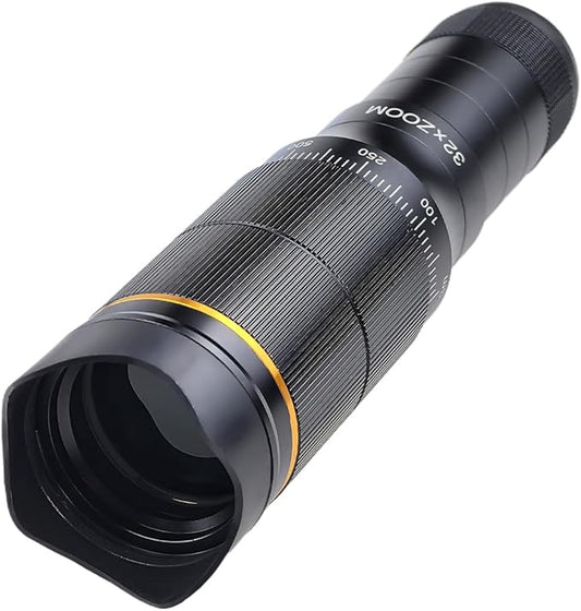 Phone Camera Lens Kit, 32X Long Focus Telephoto, Portable Clip-on HD Phone Zoom Telescope Lens, 0.63X Wide Angle Lens, 198° Fisheye Lens, with Universal Clip and Tripod, for Photo Videos