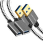 CableCreation Short USB 3.0 Extension Cable 1FT, Left Angle Extender Cord