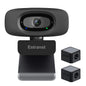 Estranst 2K Quad HD Webcam with Privacy Cover & Noise-Canceling Microphone & USB C Adapter, Video Web Streaming Camera for PC Computer Desktop Laptop Mac Zoom Teams &More, 2pcs Cable Organizer