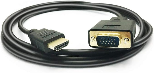 PeoTRIOL HDMI to VGA Cable, 1080P HDMI Male to VGA Male M/M Video Converter Cord VGA Adapter Compatible w/HDMI Desktop, Laptop, DVD to 15 Pin D-SUB VGA HDTV Monitor Projector - 6Feet