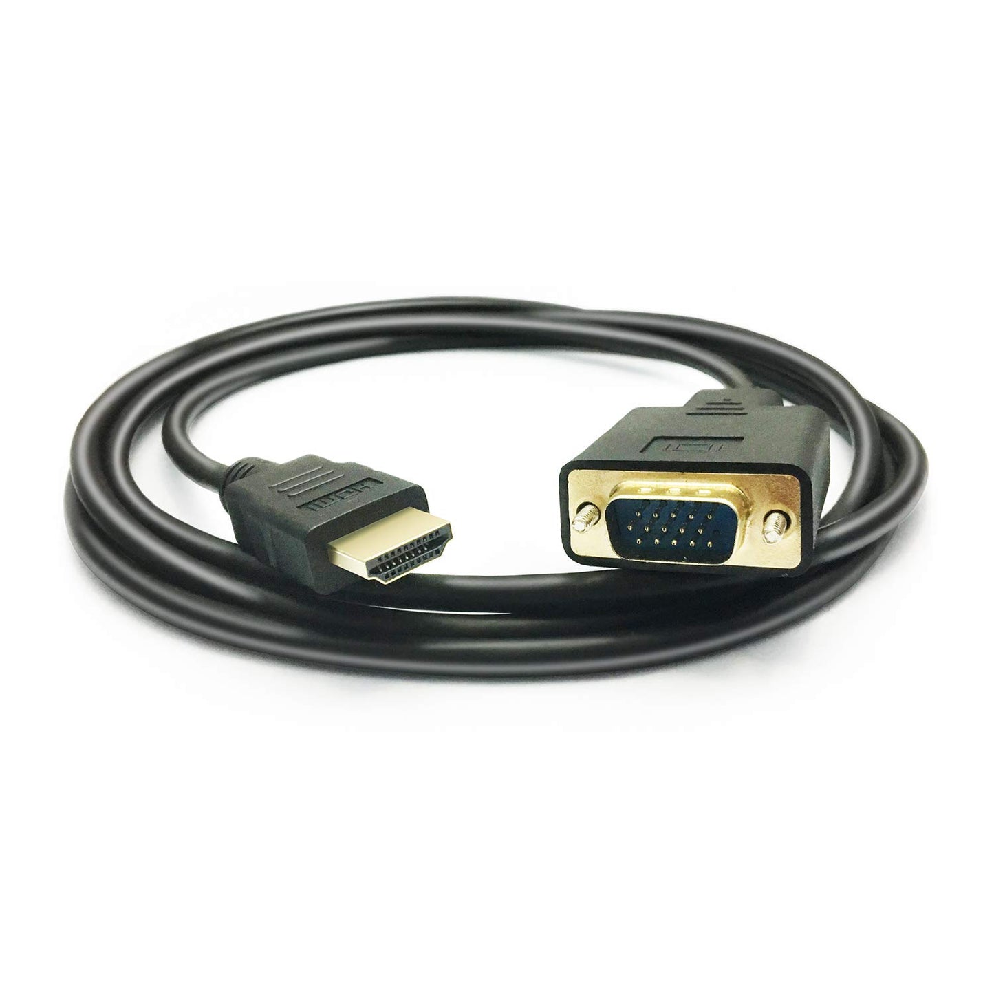 PeoTRIOL HDMI to VGA Cable, 1080P HDMI Male to VGA Male M/M Video Converter Cord VGA Adapter Compatible w/HDMI Desktop, Laptop, DVD to 15 Pin D-SUB VGA HDTV Monitor Projector - 6Feet